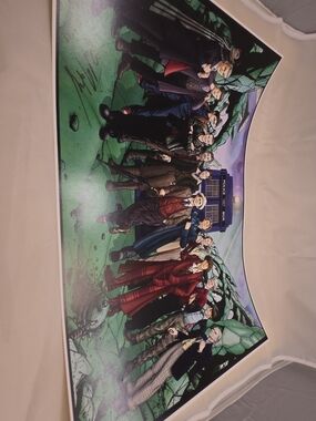 Doctor Who Doctors Group Art Print with TARDIS - Multi-Color